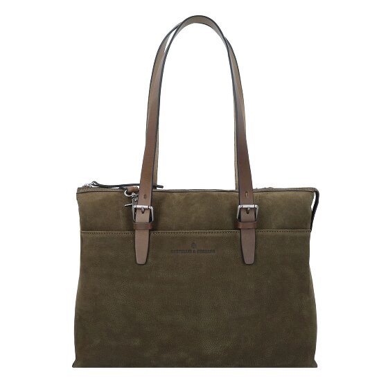 Castelijn & Beerens Nubuck Torba na ramię Skóra 40 cm Komora na laptopa
