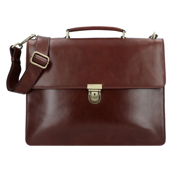 Leonhard Heyden Skórzana teczka Cambridge z przegrodą na laptopa 40 cm