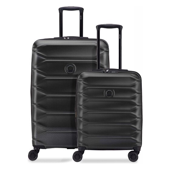 Delsey Paris Zestaw walizek Meteor z 4 kółkami w rozmiarach S i L z funkcją poszerzenia