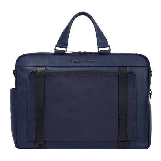 Piquadro David Teczka Skórzany 42 cm Komora na laptopa