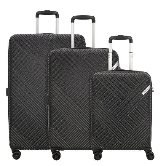 American Tourister Exoline 4 kółka Zestaw walizek 3-części z plisą rozprężną