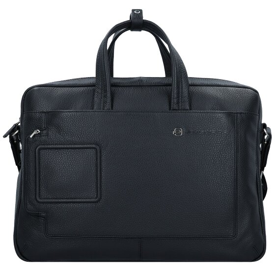 Piquadro Teczka skórzana 44 cm przegroda na laptopa