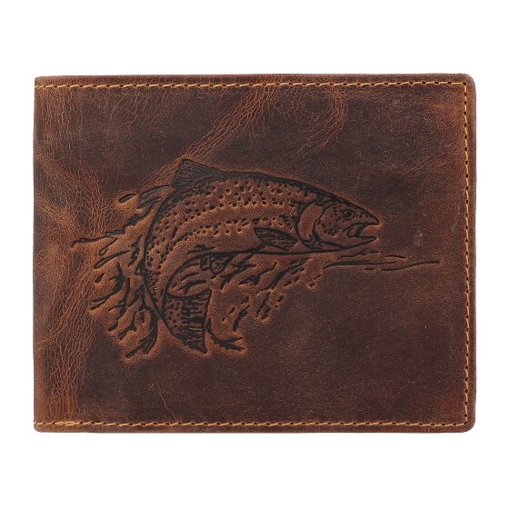 Greenburry Portfel vintage z wytłoczoną rybą 12 cm