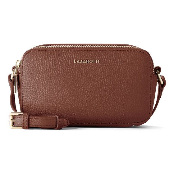 Lazarotti Skórzana torba na ramię z Bolonii Camera-Bag, skóra, z podwójnym zamkiem, 18 cm