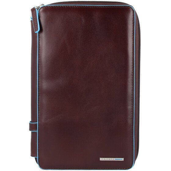 Piquadro Niebieski Square Travel Passport Case Leather 14 cm