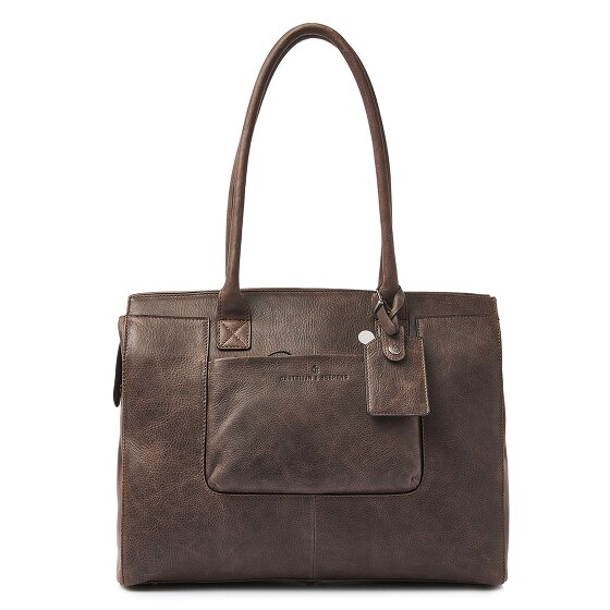 Castelijn & Beerens Skórzana torba na ramię Carisma RFID z przegrodą na laptopa 38 cm