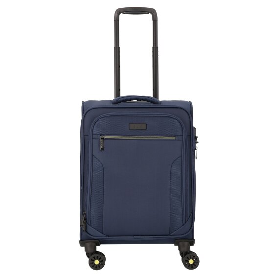 d&n Travel Line 9704 4 kółka Walizka kabinowy S 55 cm z plisą rozprężną