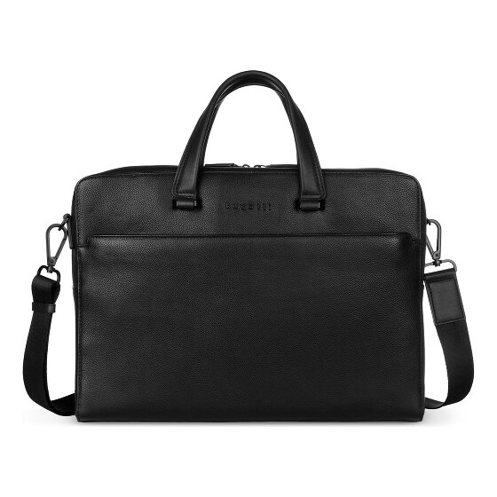 bugatti Black Teczka Skórzany 39 cm Komora na laptopa