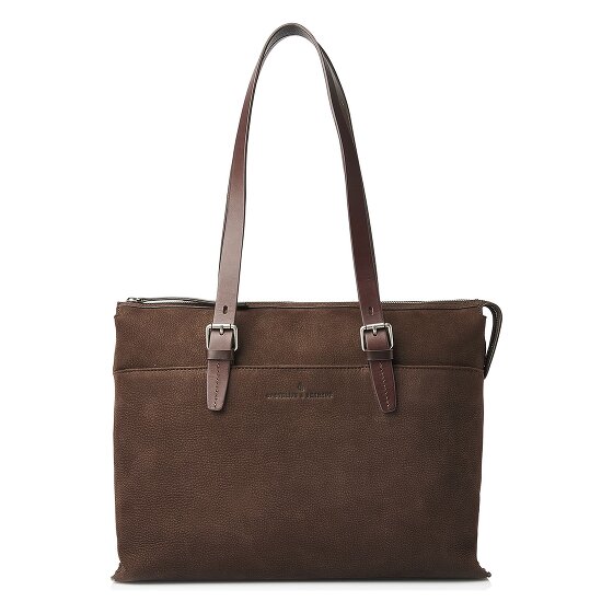 Castelijn & Beerens Nubuck Torba na ramię Skóra 40 cm Komora na laptopa