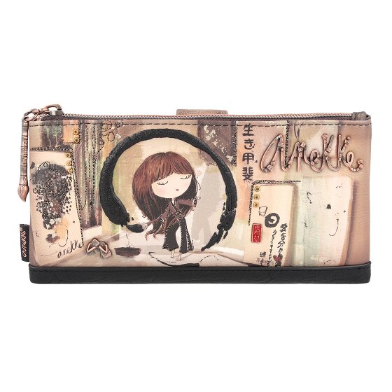 Anekke Shoen Black Portfel Ochrona RFID 20 cm