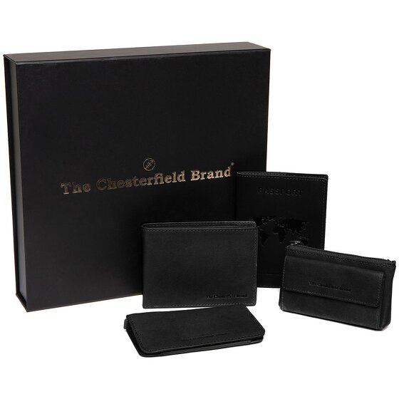 The Chesterfield Brand Zestaw upominkowy 4-częściowy portfel skórzany 12 cm