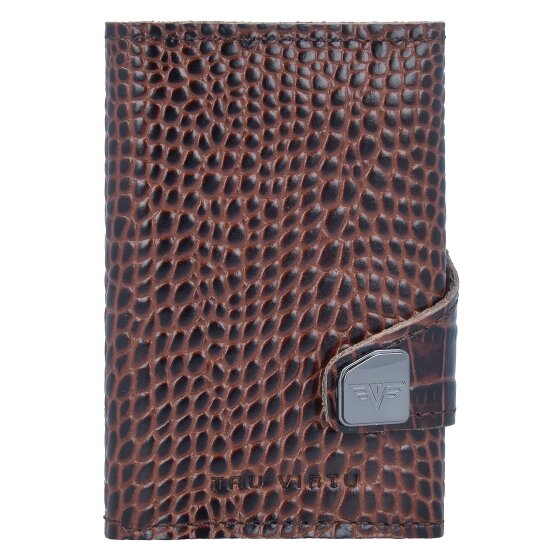 Tru Virtu Etui na karty kredytowe Click & Slide Portfel RFID Skóra 6,5 cm