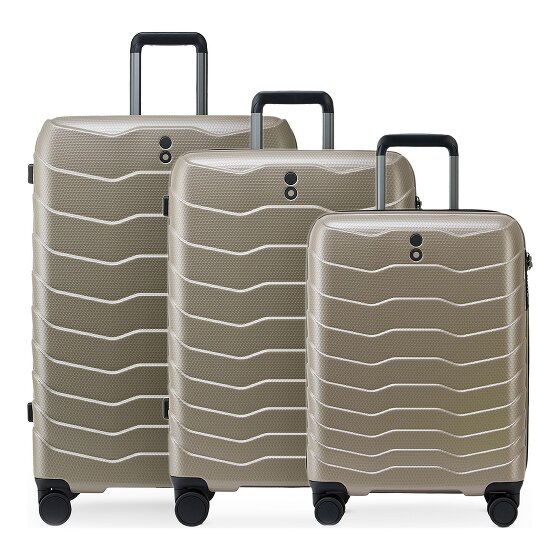 Echolac Exo 4 kółka Zestaw walizek 3-części z plisą rozprężną