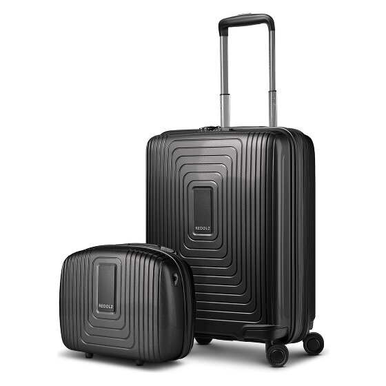 Redolz Zestaw walizek Essentials 14, 2 szt. wózek kabinowy z elastycznym składaniem i kosmetyczką