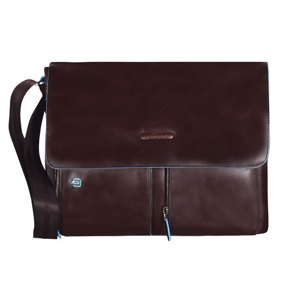 Piquadro Blue Square Messenger Leather 37 cm Laptop Compartment