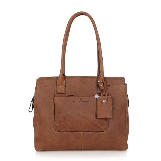 Castelijn & Beerens Skórzana torba na ramię Carisma RFID z przegrodą na laptopa 38 cm