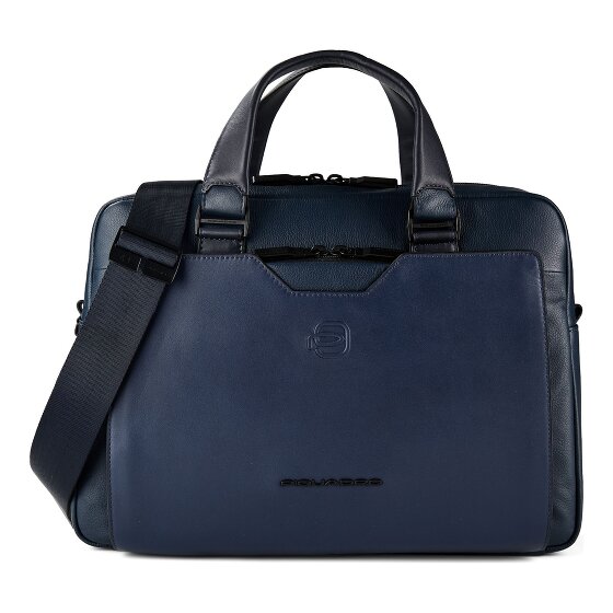 Piquadro Ael Teczka Skórzany 37 cm Komora na laptopa