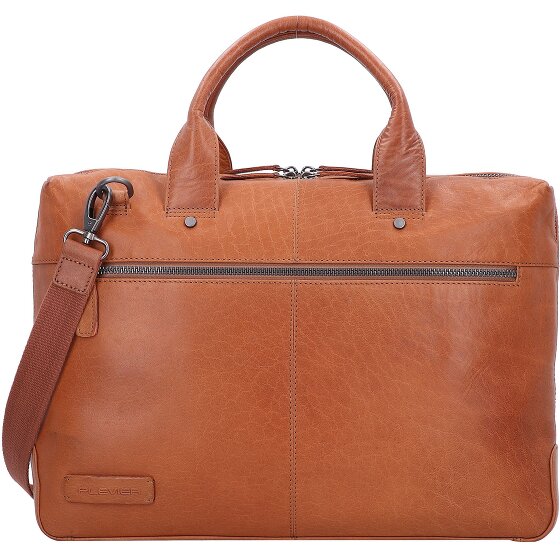 Plevier Rock Flint Teczka Ochrona RFID Skórzany 41 cm Komora na laptopa