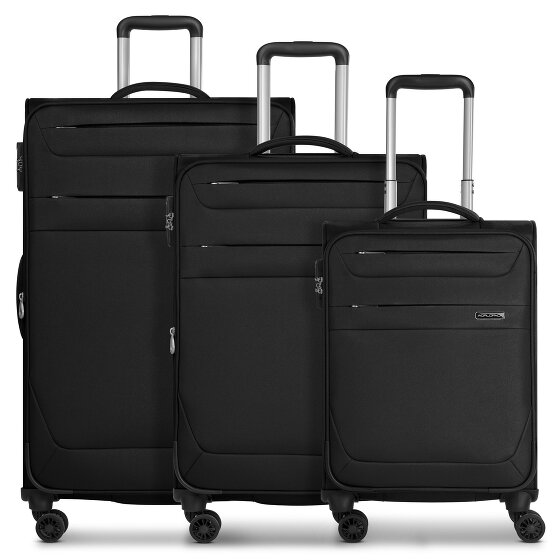 Worldpack Chicago 4 kółka Zestaw walizek 3-części z plisą rozprężną