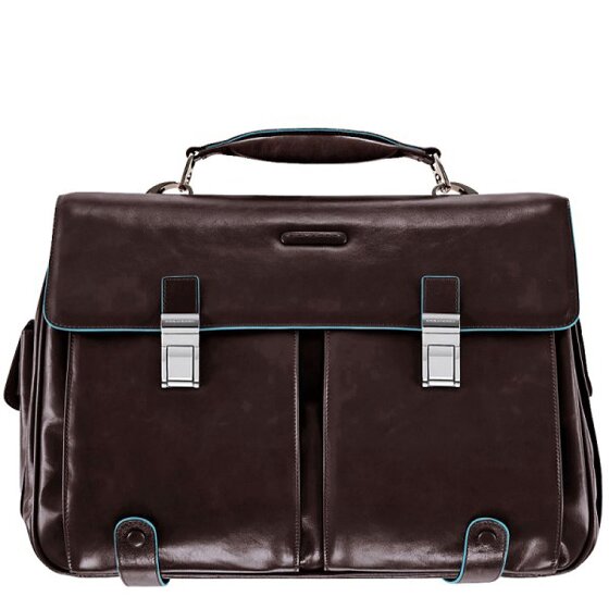 Piquadro Blue Square Briefcase Leather 43 cm Laptop Compartment
