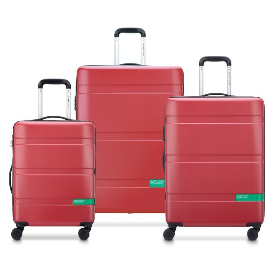 Delsey Paris x Zestaw 4-kołowych walizek United Colors of Benetton Now Hardside 3 szt. z elastycznym zagięciem