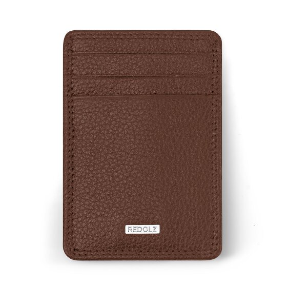 Redolz Skórzane etui na karty kredytowe Essentials RFID 7 cm z klipsem na pieniądze