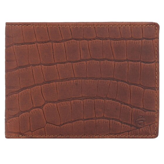 Esquire Croco Portfel Ochrona RFID Skórzany 12 cm