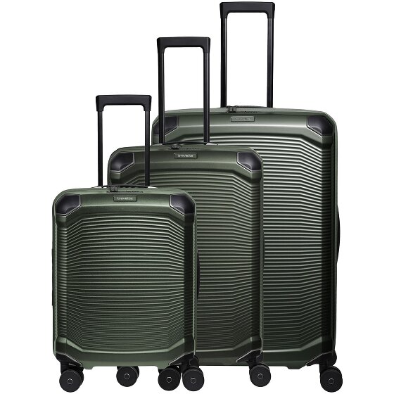 Travelite Millennium 4 kółka Zestaw walizek 3-części z plisą rozprężną