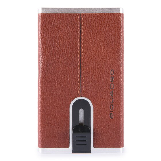 Piquadro Czarne kwadratowe etui na karty kredytowe RFID Skóra 6 cm