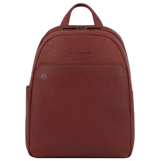 Piquadro Black Square Plecak Skórzany 36 cm Komora na laptopa