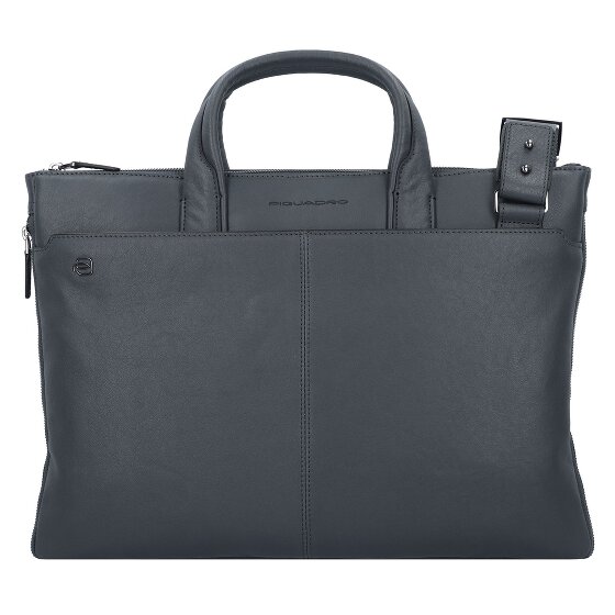 Piquadro Black Square Teczka Skóra 42 cm Komora na laptopa