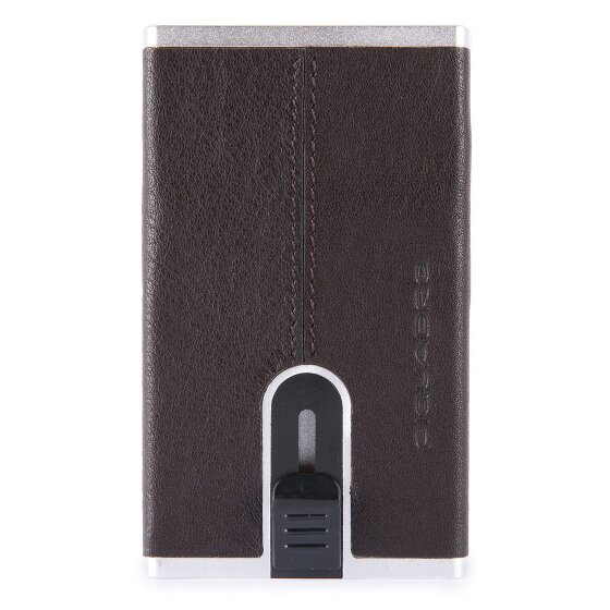 Piquadro Czarne kwadratowe etui na karty kredytowe RFID Skóra 6 cm