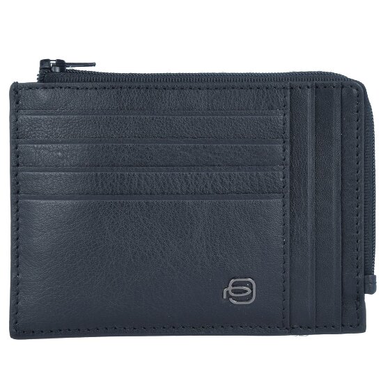 Piquadro Niebieskie kwadratowe specjalne etui na karty kredytowe RFID Skóra 12 cm