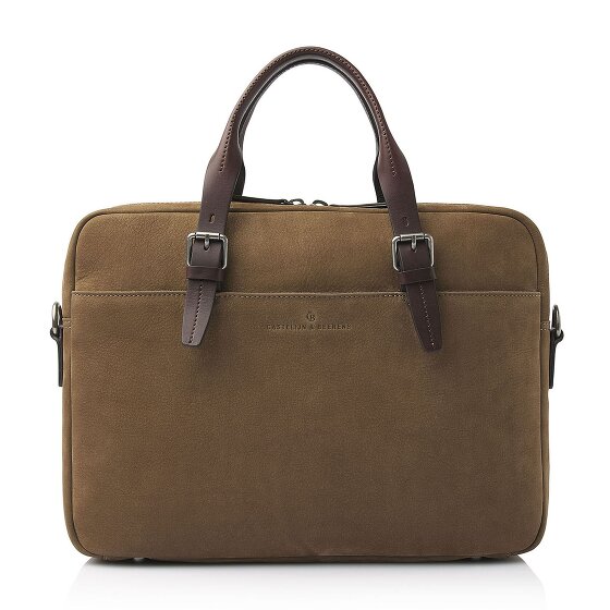 Castelijn & Beerens Nubuck Teczka Skórzany 41 cm Komora na laptopa