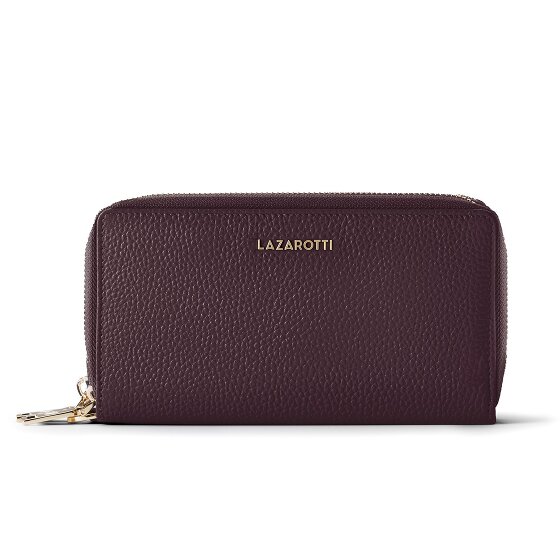 Lazarotti Bologna Leather XL Double Zip-Around Wallet RFID Leather 20 cm