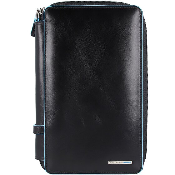 Piquadro Niebieski Square Travel Passport Case Leather 14 cm