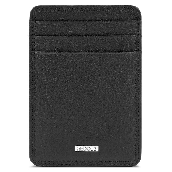 Redolz Skórzane etui na karty kredytowe Essentials RFID 7 cm z klipsem na pieniądze