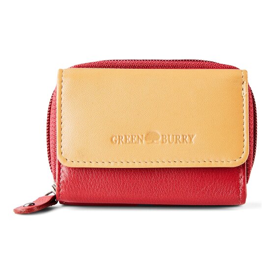 Greenburry Nappa Portfel Ochrona RFID Skórzany 11 cm