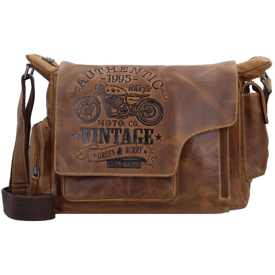 Greenburry Vintage Cafe Racer Messenger Leather 39 cm