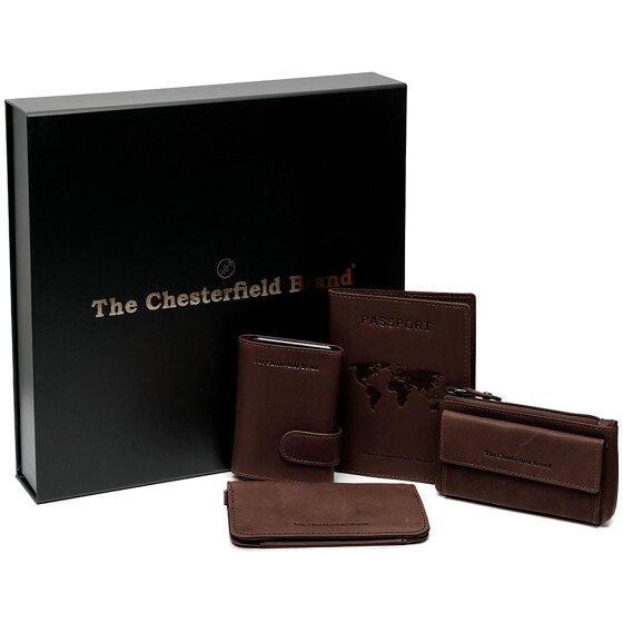 The Chesterfield Brand 4-częściowy zestaw upominkowy ze skóry 7 cm