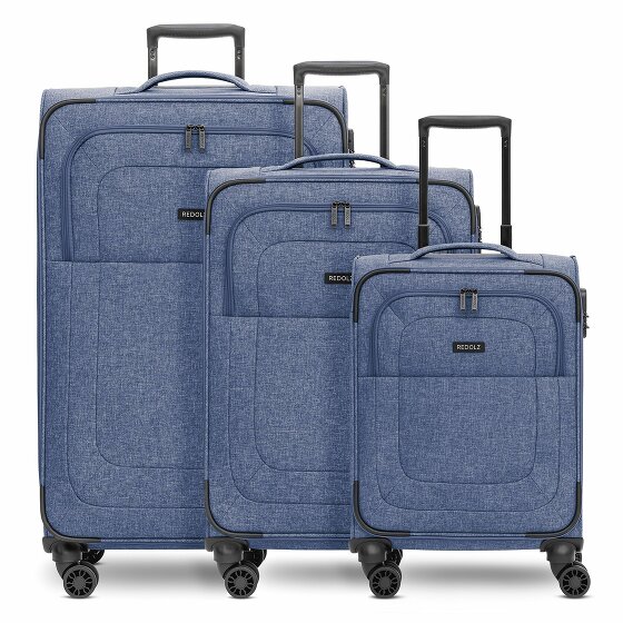 Redolz Essentials 12 THREE SET Zestaw walizek na 4 kółkach, 3-częściowy, z elastycznym zagięciem