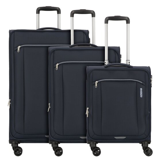 American Tourister Avantour 4 kółka Zestaw walizek 3-części z plisą rozprężną