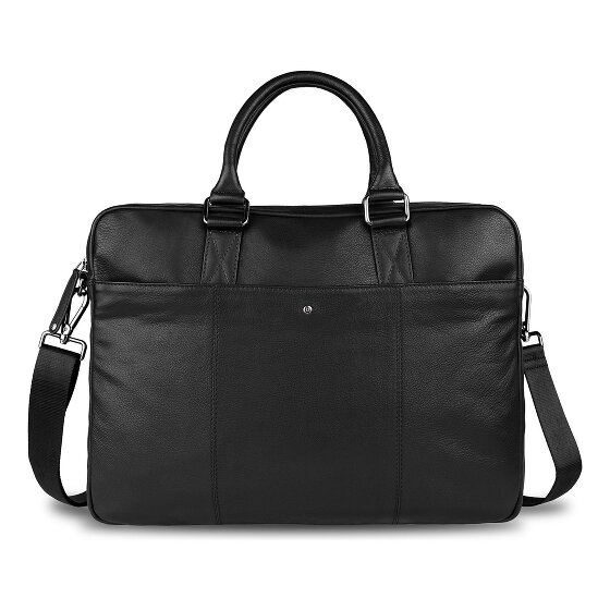 bugatti Black Magic Teczka Skórzany 40 cm Komora na laptopa