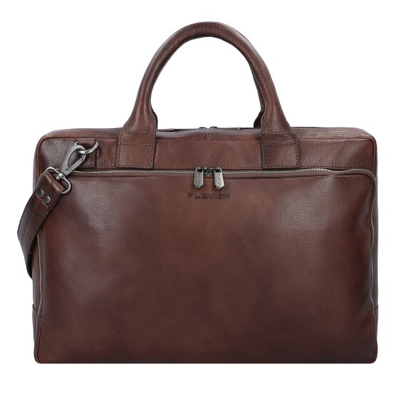 Plevier Vintage Bill Teczka Skórzany 40 cm Komora na laptopa