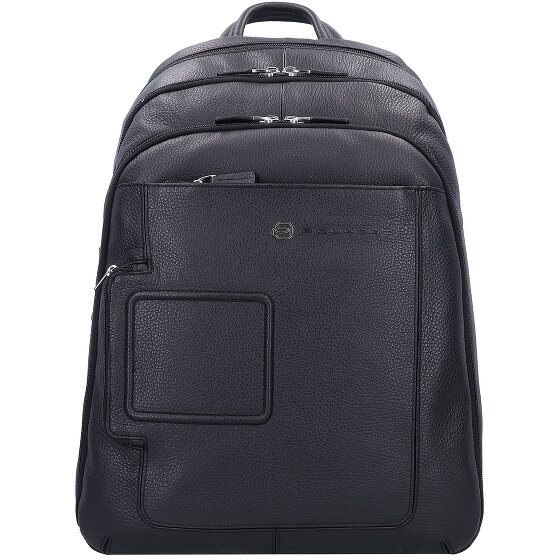 Piquadro Skórzany plecak Vibe 43 cm z przegrodą na laptopa