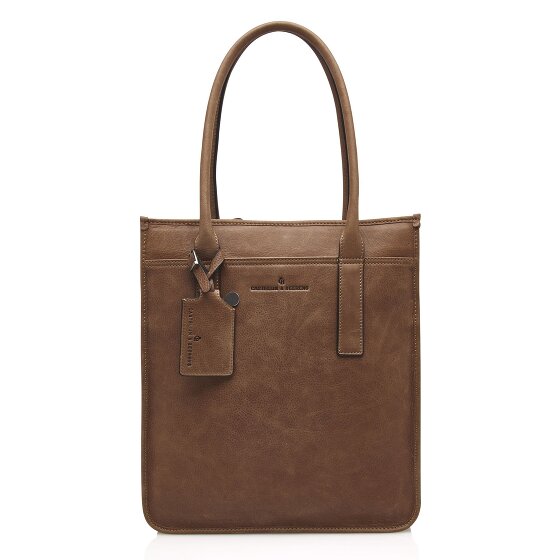 Castelijn & Beerens Skórzana torba na ramię Carisma RFID z przegrodą na laptopa 34 cm