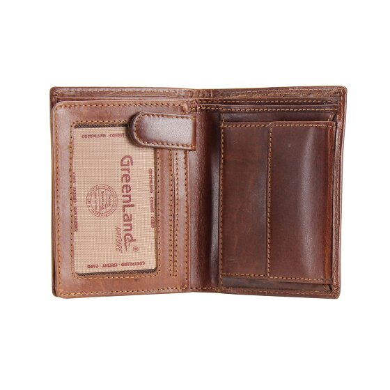 Greenland Nature Rubinowy portfel skórzany 9,5 cm