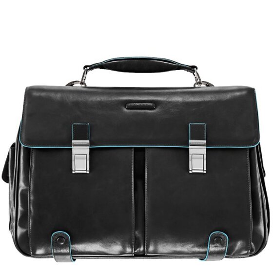 Piquadro Blue Square Briefcase Leather 43 cm Laptop Compartment