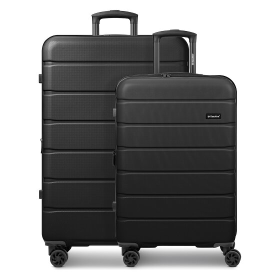 Saxoline Miami 4 kółka Zestaw walizek 2-części z plisą rozprężną