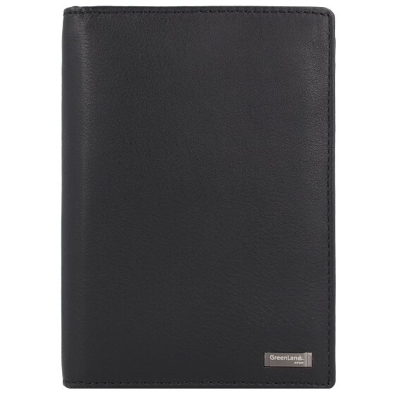 Greenland Nature Czarny Nappa Passport Case RFID Leather 11,5 cm